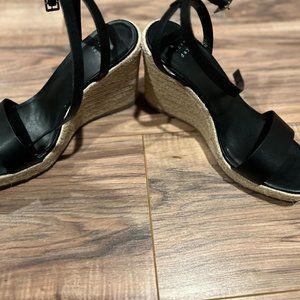 New Black Wedge Heels "A New Day" size 8